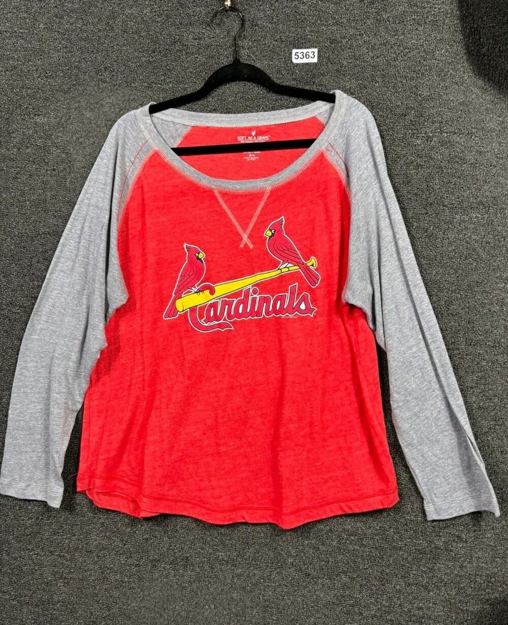 St. Louis Cardinals Shirt Womens Size 3X MLB Baseball Soft As A Grape